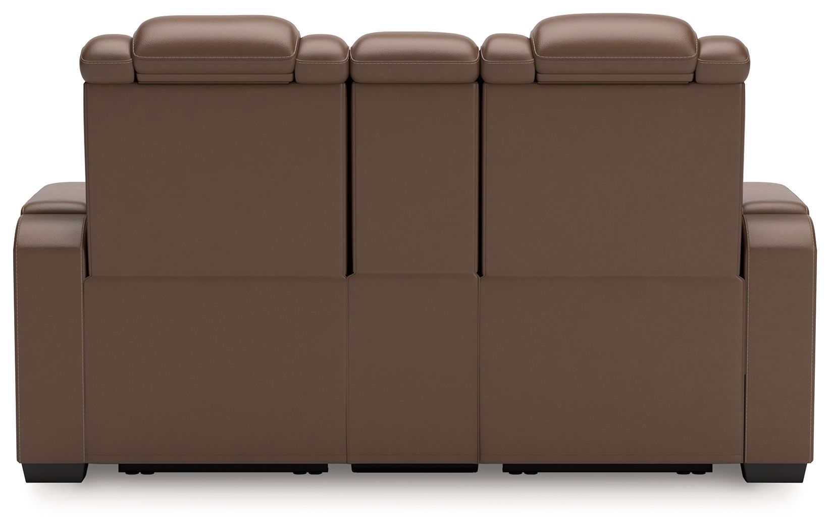 High Impact - Tabac - Causeuse inclinable électrique avec console / Hauteur réglable