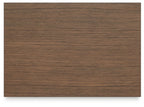 Landocken - Marron / Bleu - Table de chevet à deux tiroirs