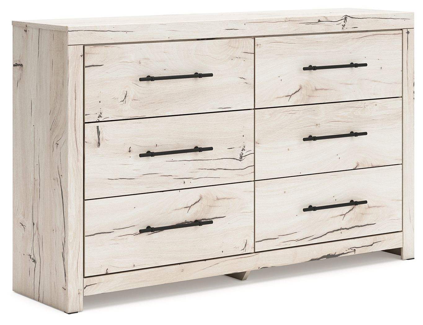 Lawroy - Naturel clair - Commode à six tiroirs