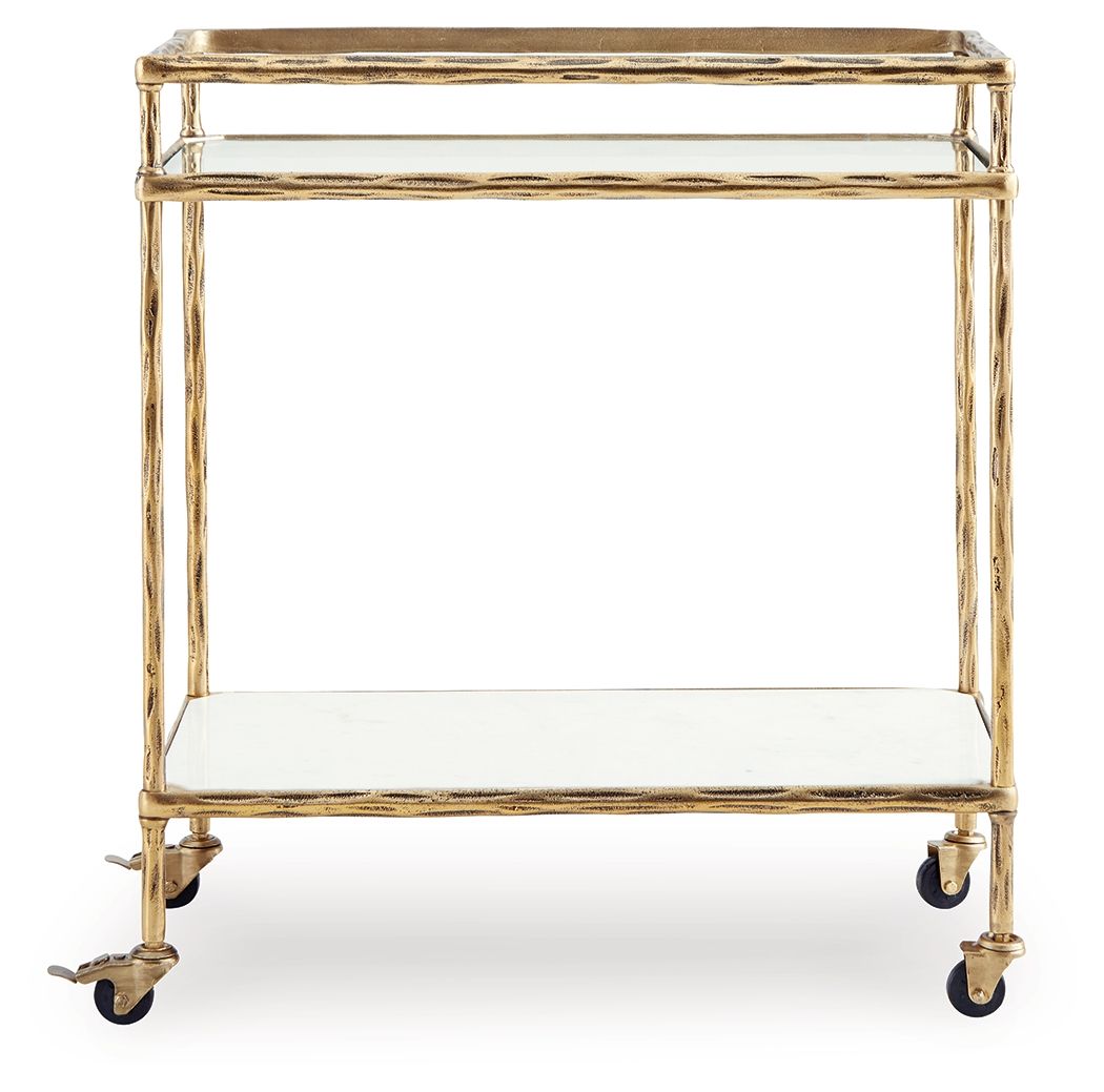 Plattfield - Finition or antique - Chariot de bar