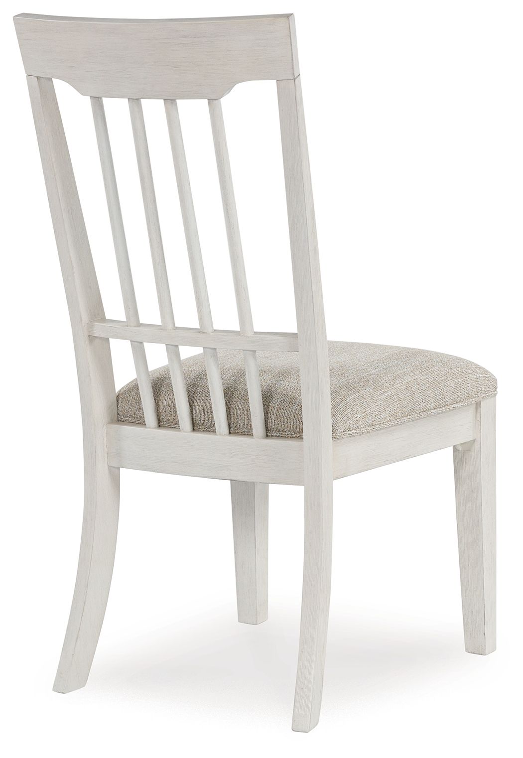 Shaybrock - Chaises de salle à manger rembourrées blanc antique/marron (lot de 2)