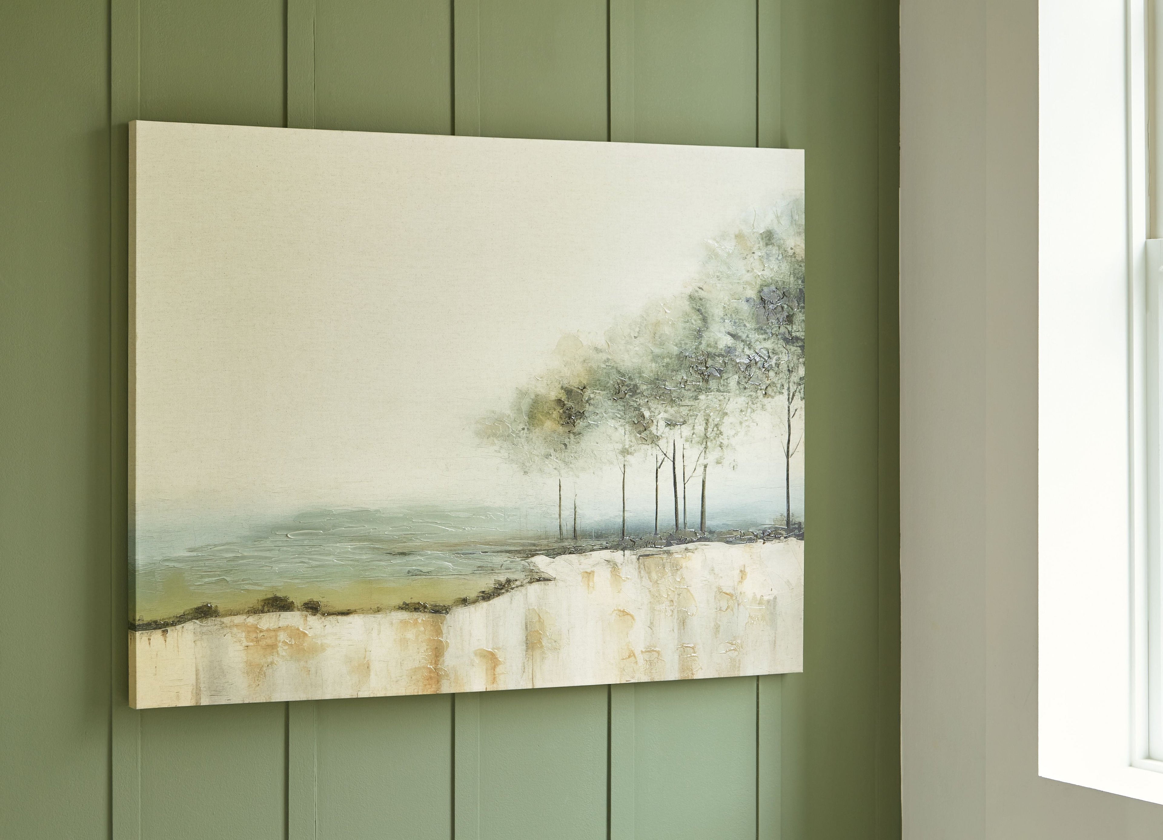 Donry - Beige / Vert - Décoration murale