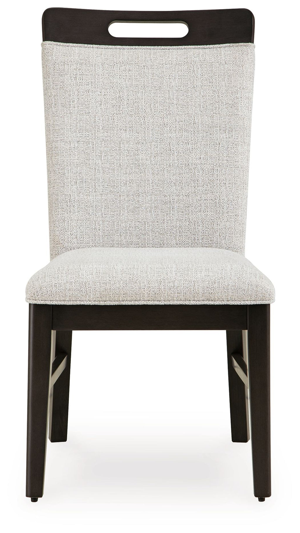 Neymorton - Chaise de salle à manger rembourrée gris clair/marron (lot de 2)