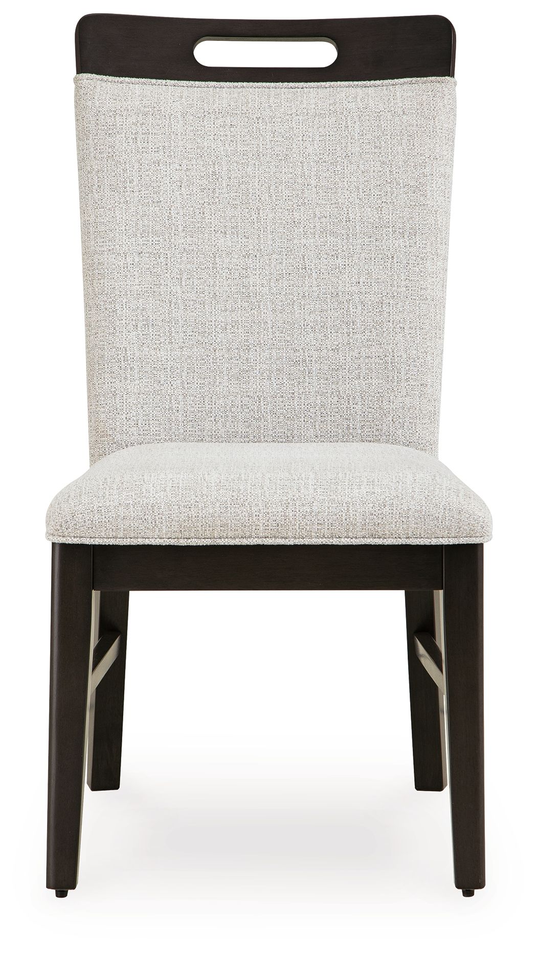 Neymorton - Chaise de salle à manger rembourrée gris clair/marron (lot de 2)
