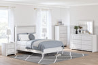 Mollviney - Blanc - Commode à six tiroirs