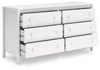 Hallityn - Blanc - Commode à six tiroirs