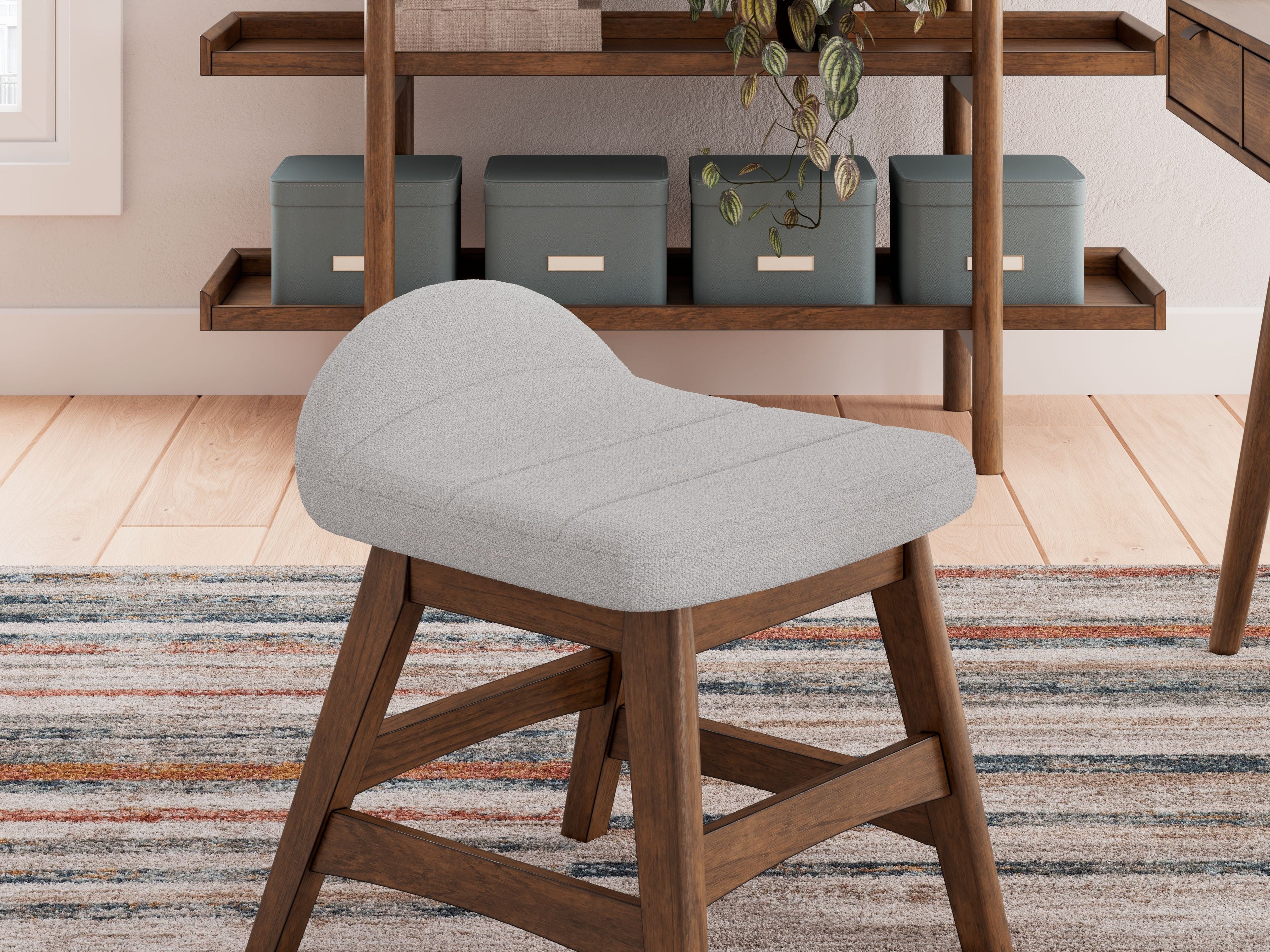 Lyncott - Gris clair / Marron - Chaise de bureau