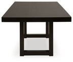 Neymorton - Table à rallonge rectangulaire style papillon, brun gris foncé
