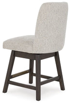 Burkhaus - Tabouret de bar pivotant rembourré beige/marron foncé (lot de 2)