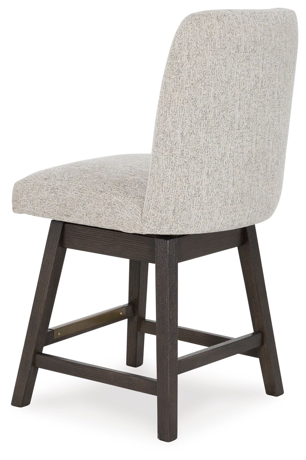 Burkhaus - Tabouret de bar pivotant rembourré beige/marron foncé (lot de 2)
