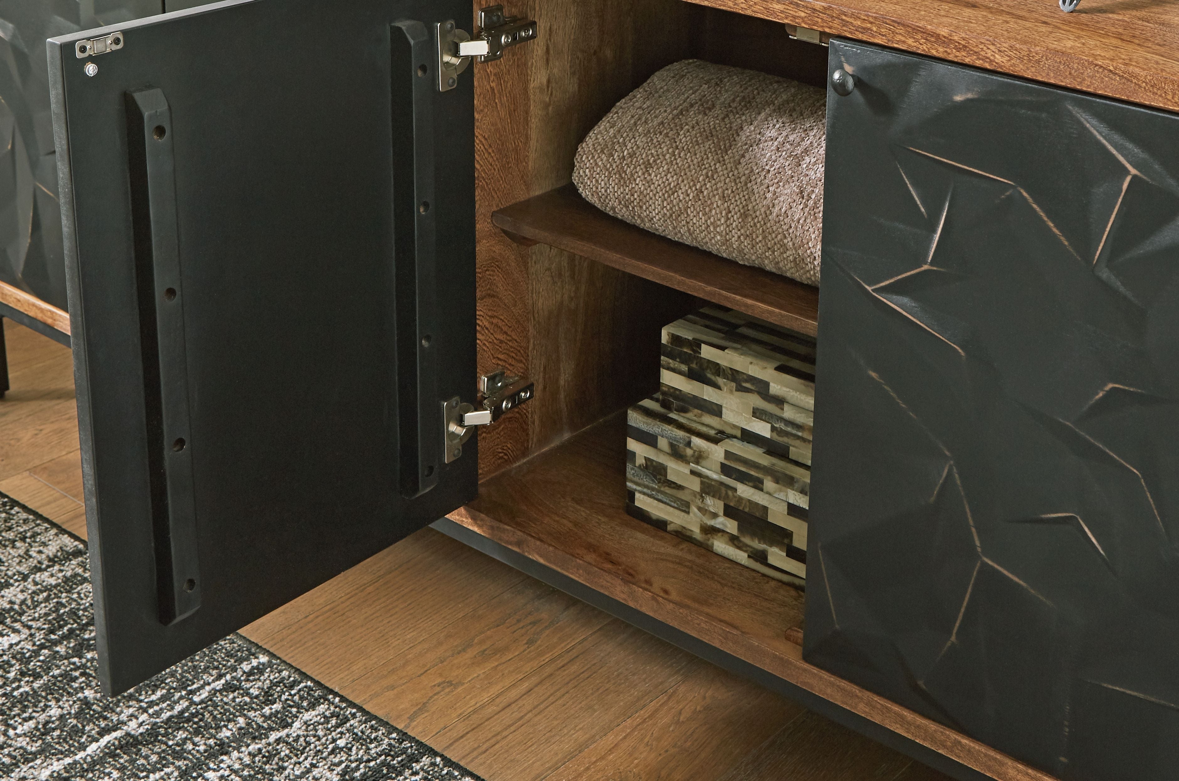 Dorannby - Noir / Brun - Armoire d'appoint