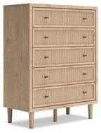 Cielden - Commode large à cinq tiroirs bicolore