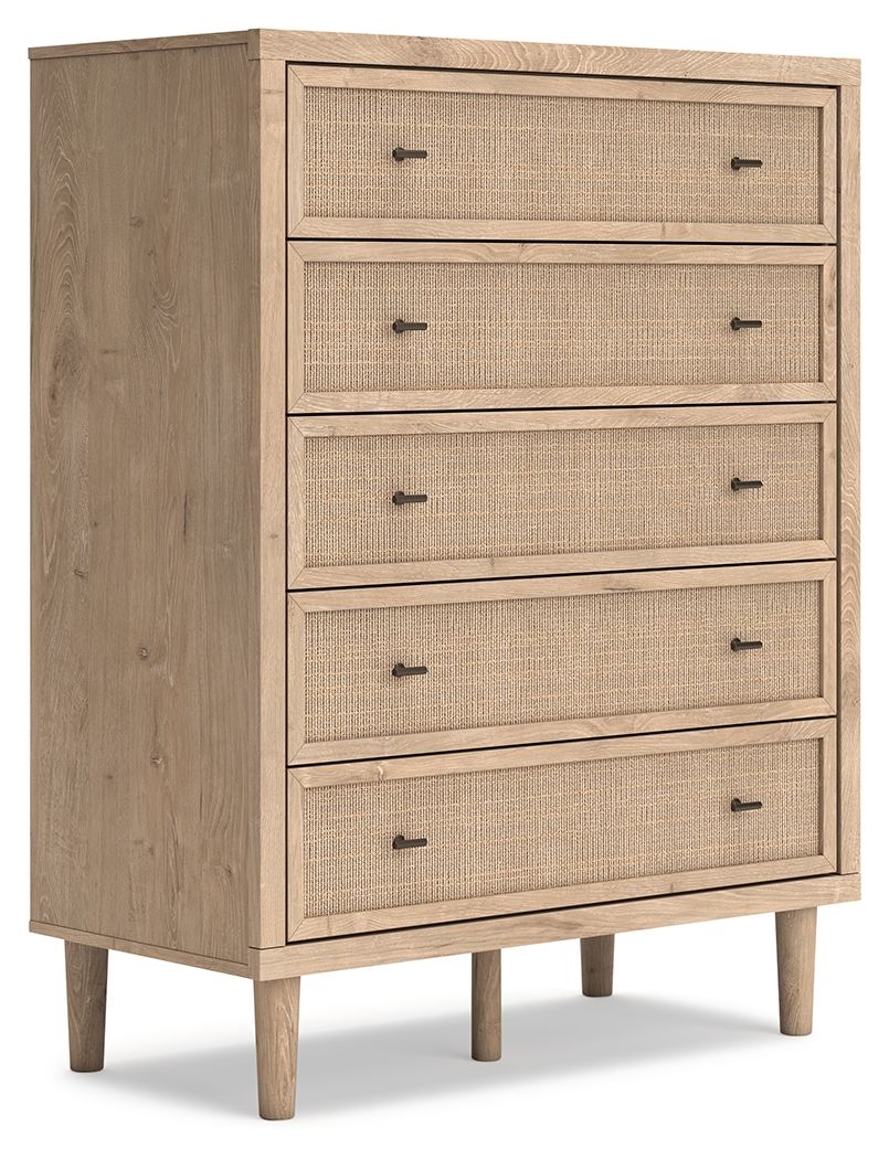 Cielden - Commode large à cinq tiroirs bicolore