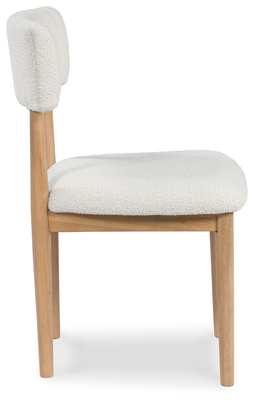 Sawdyn - Blanc / Marron clair - Chaise de salle à manger rembourrée (lot de 2)