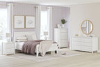 Hallityn - Blanc - Commode à six tiroirs