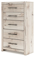 Lawroy - Naturel clair - Commode à cinq tiroirs