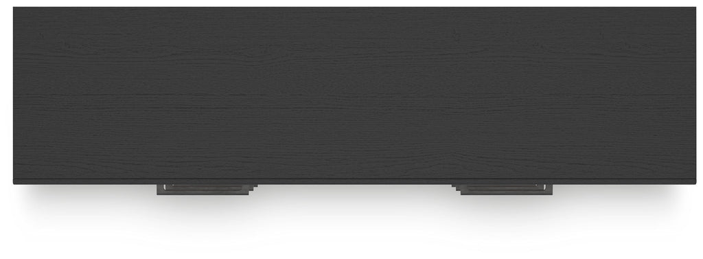 Vertani - Noir / Marron miel - Commode six tiroirs