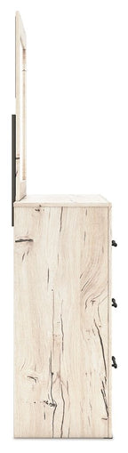 Lawroy - Naturel clair - Commode et miroir