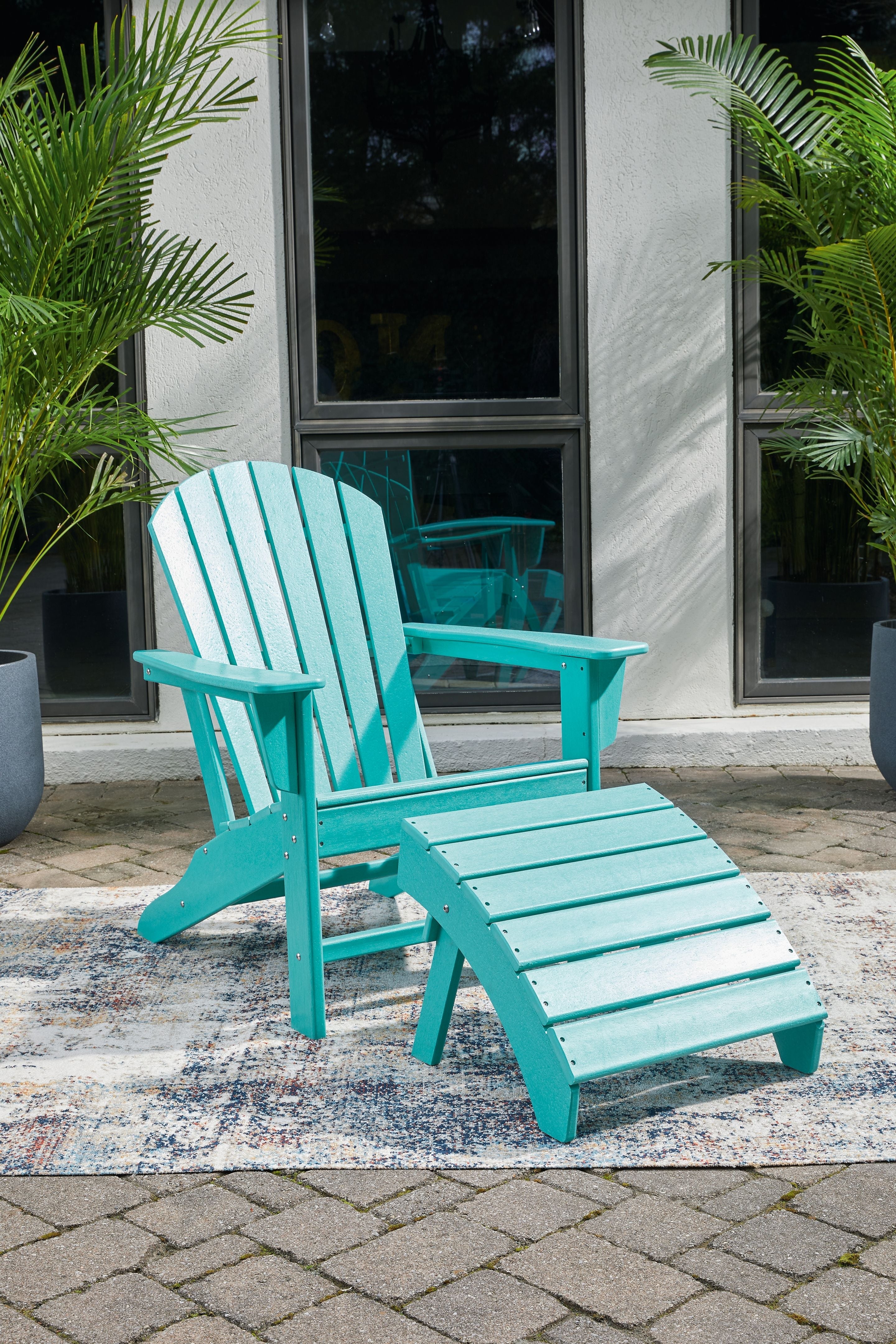 Sundown Treasure - 2 pièces - Chaise Adirondack et pouf