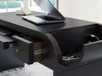 Rowanbeck - Noir - Ensemble 3 pièces - Bureau, chaise et bibliothèque