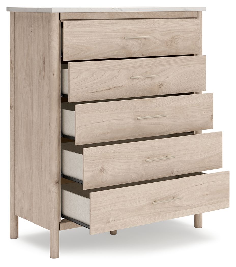 Cadmori - Commode large à cinq tiroirs