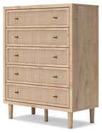 Cielden - Commode large à cinq tiroirs bicolore