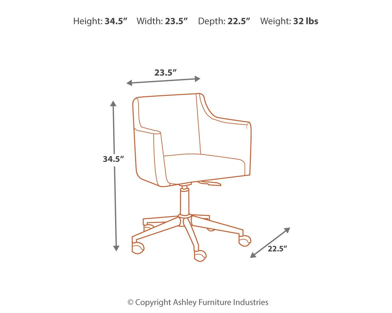 Baraga - Blanc - Chaise de bureau pivotante pour la maison