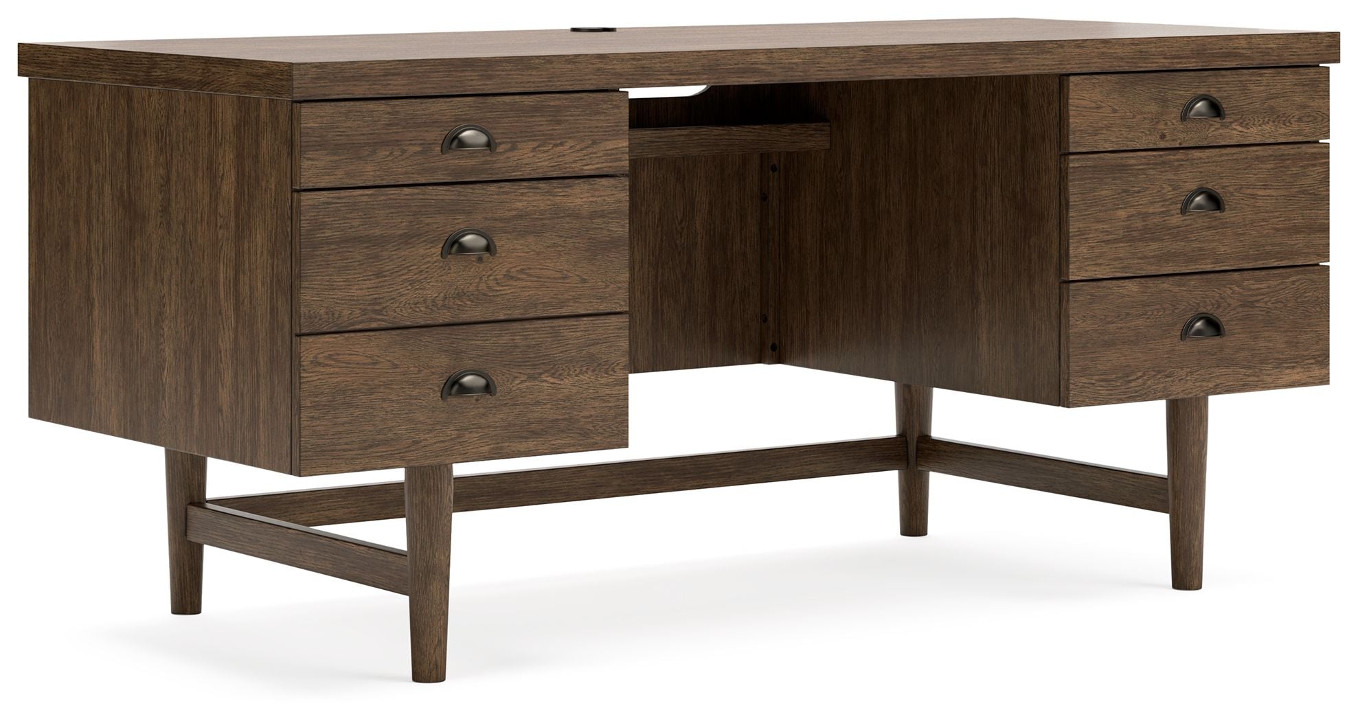 Austanny - Brun chaud - Ensemble 3 pièces - Bureau, chaise et bibliothèque