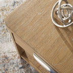 Rencott - Brun clair - Table d'appoint rectangulaire