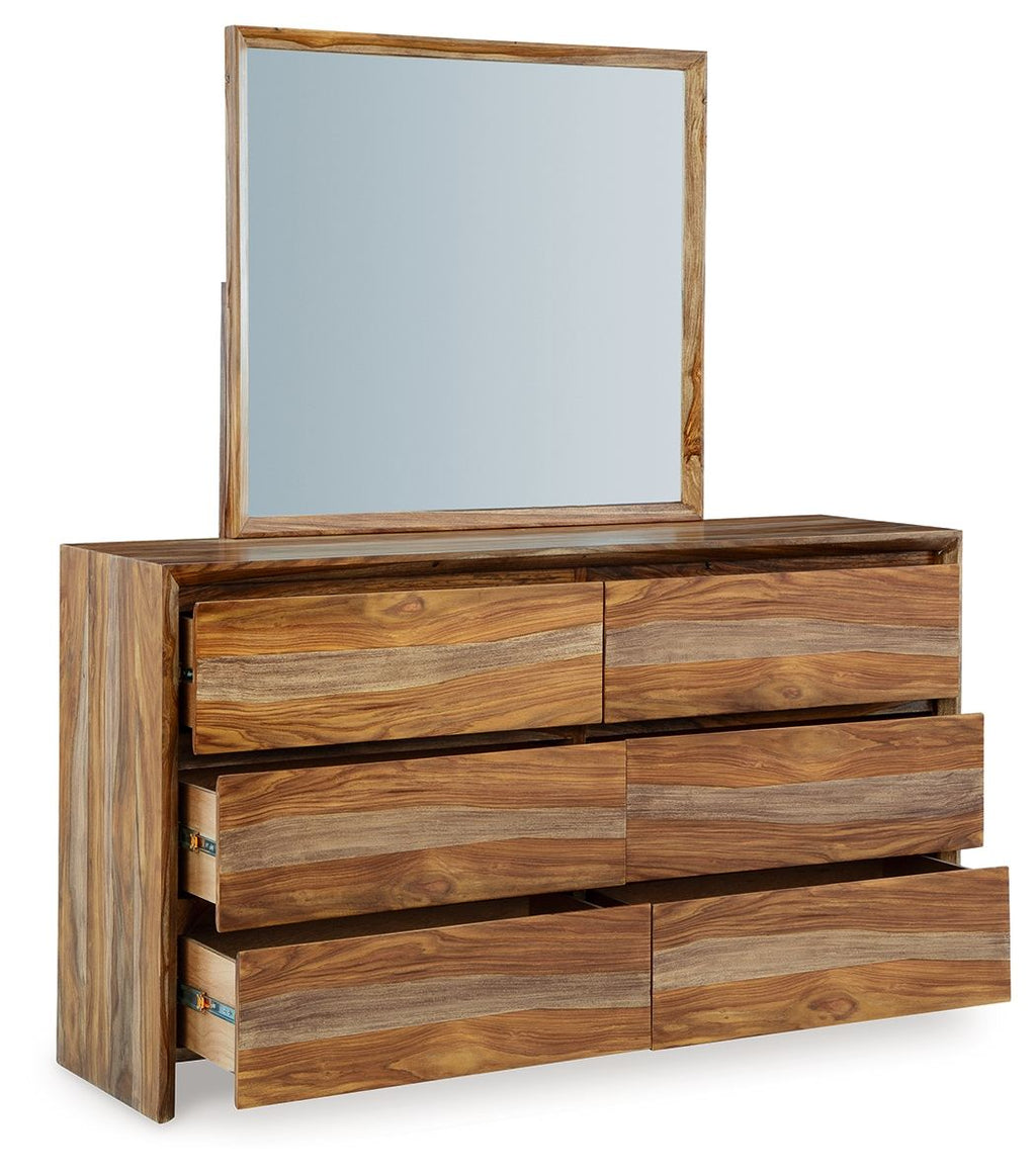 Dressonni - Marron - Commode et miroir