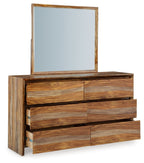 Dressonni - Marron - Commode et miroir