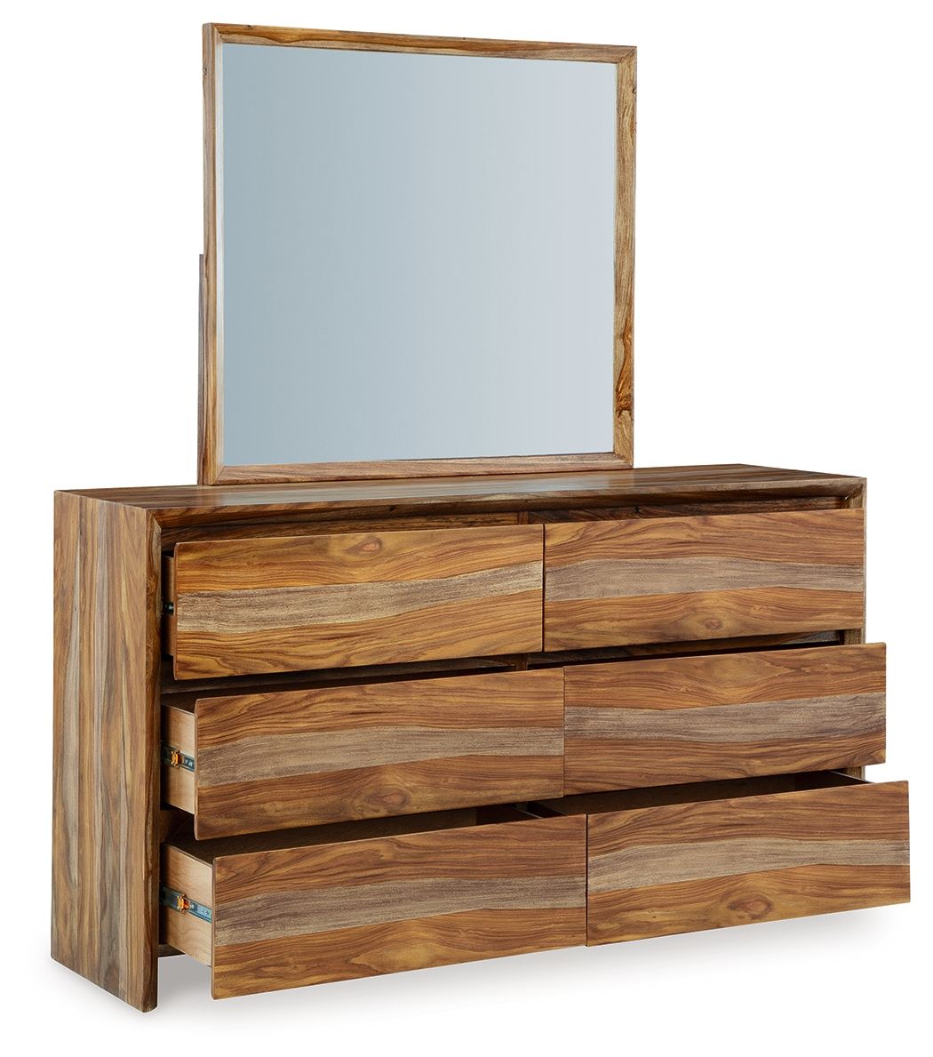 Dressonni - Marron - Commode et miroir