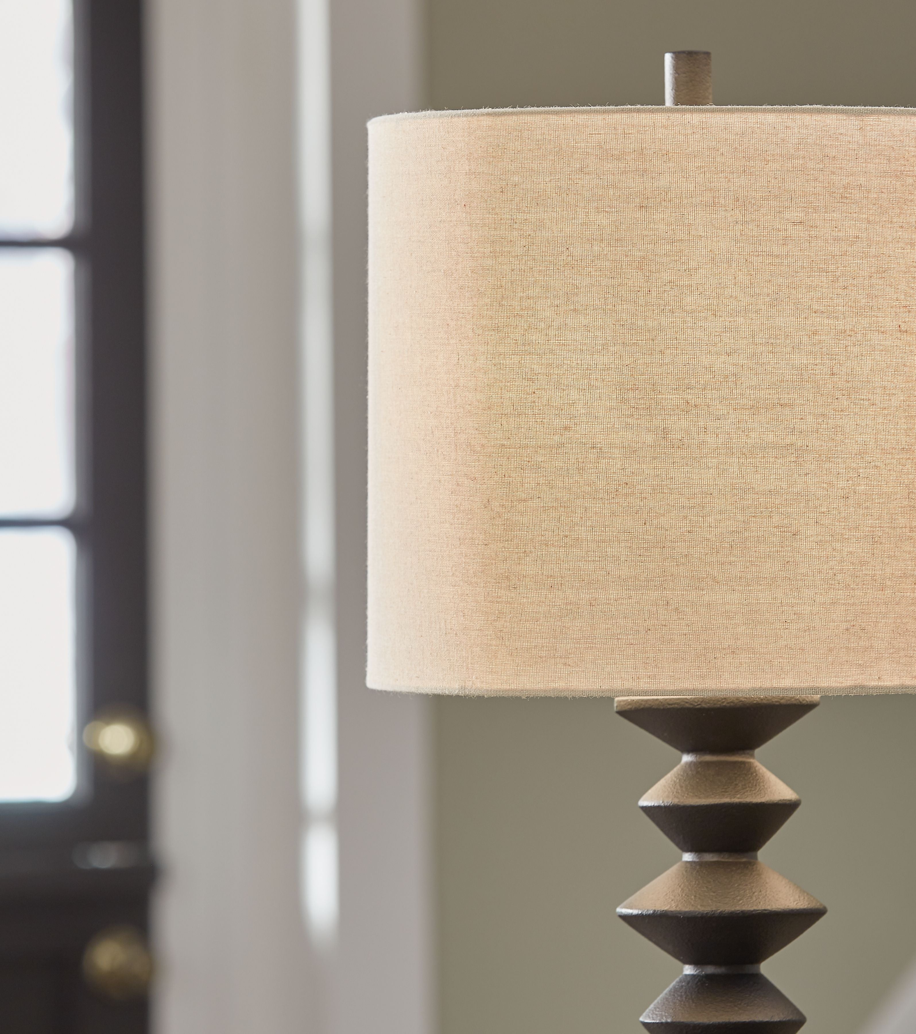 Luanndon - Noir - Lampe de buffet en poly