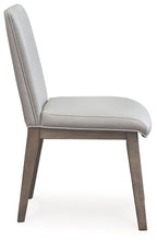 Loyaska - Chaise de salle à manger rembourrée brun grisâtre (lot de 2)
