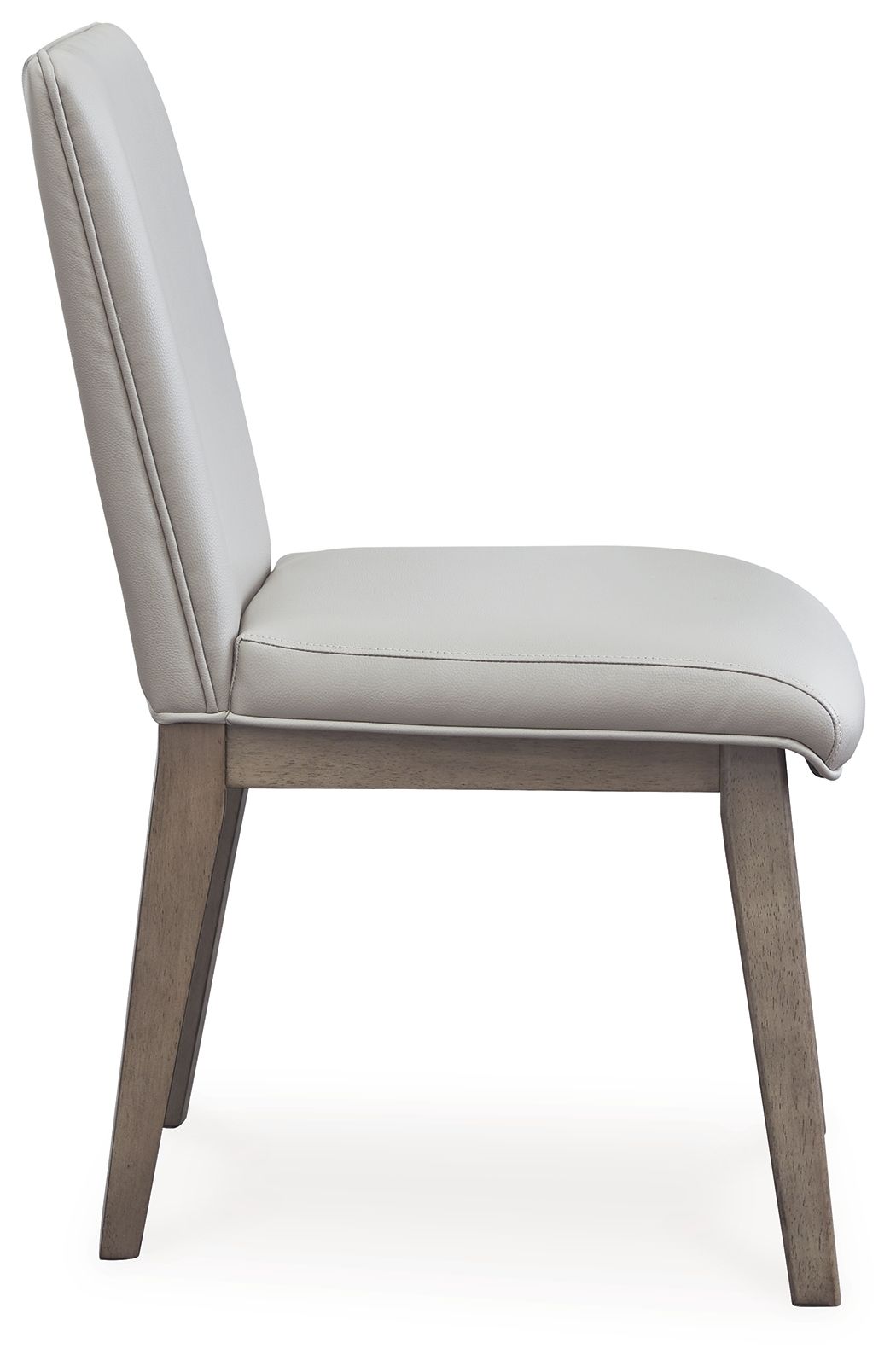 Loyaska - Chaise de salle à manger rembourrée brun grisâtre (lot de 2)