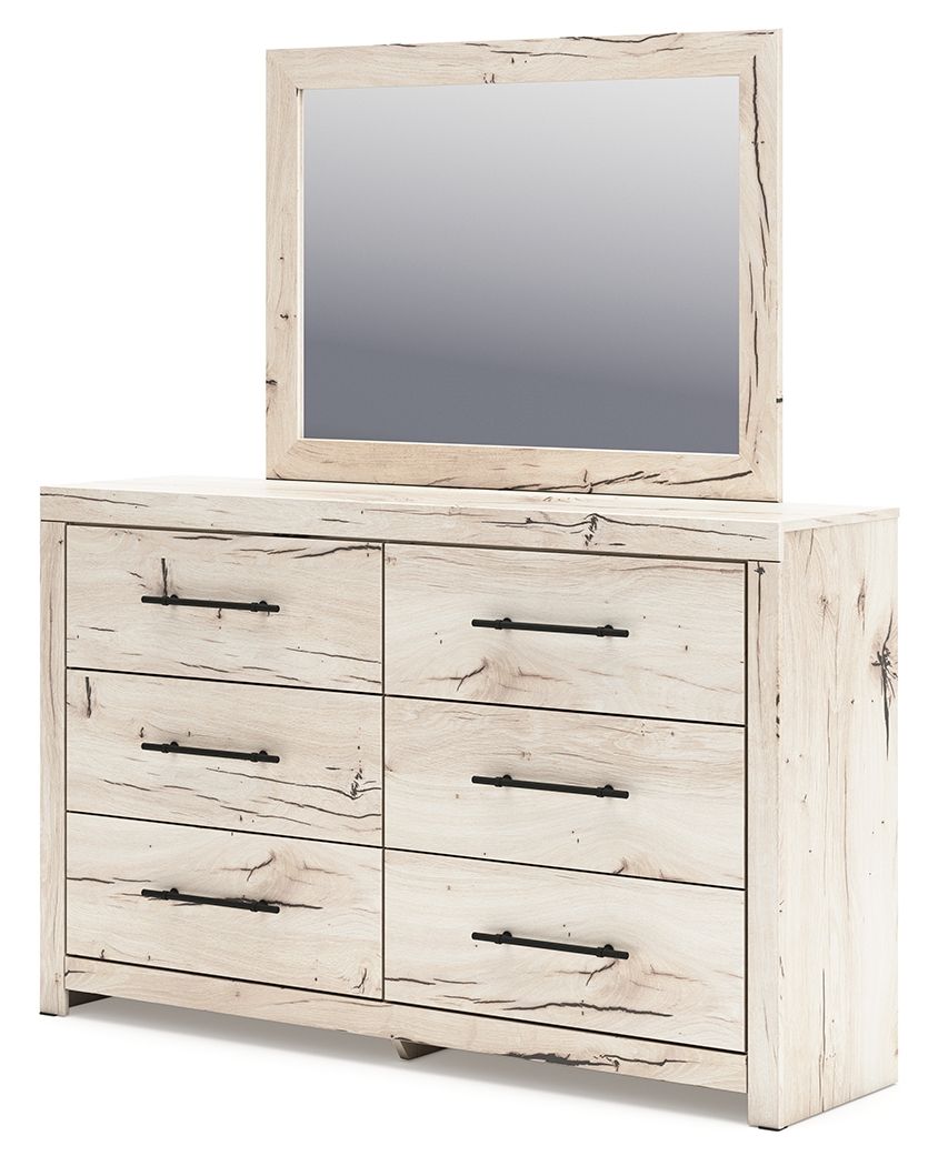 Lawroy - Naturel clair - Commode et miroir