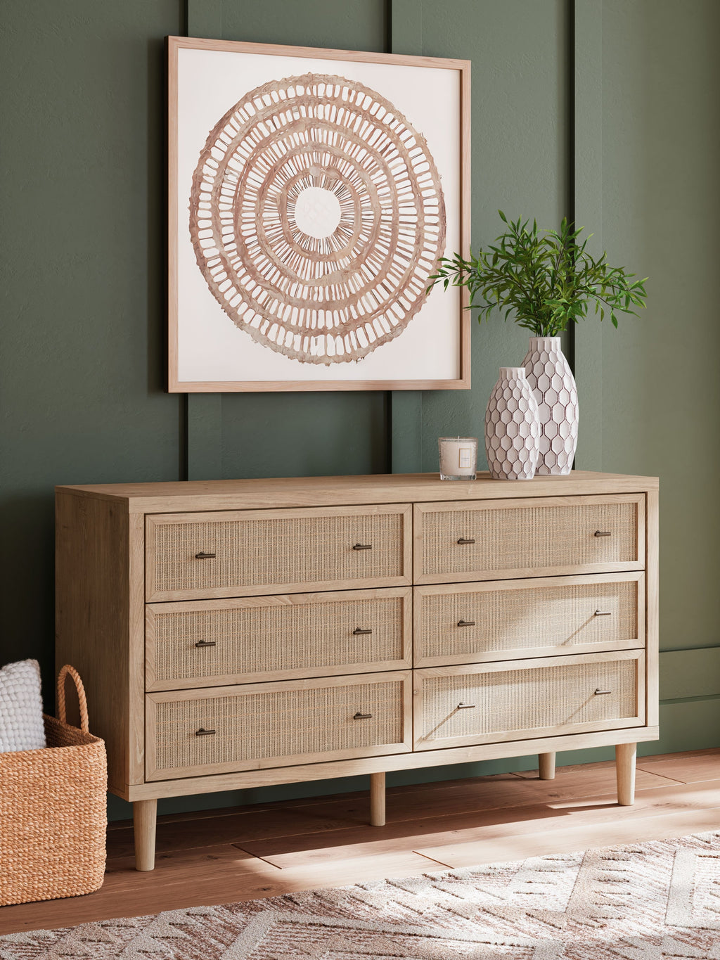 Cielden - Commode bicolore à six tiroirs