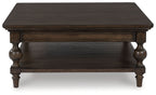Veramond - Marron foncé - Table basse carrée