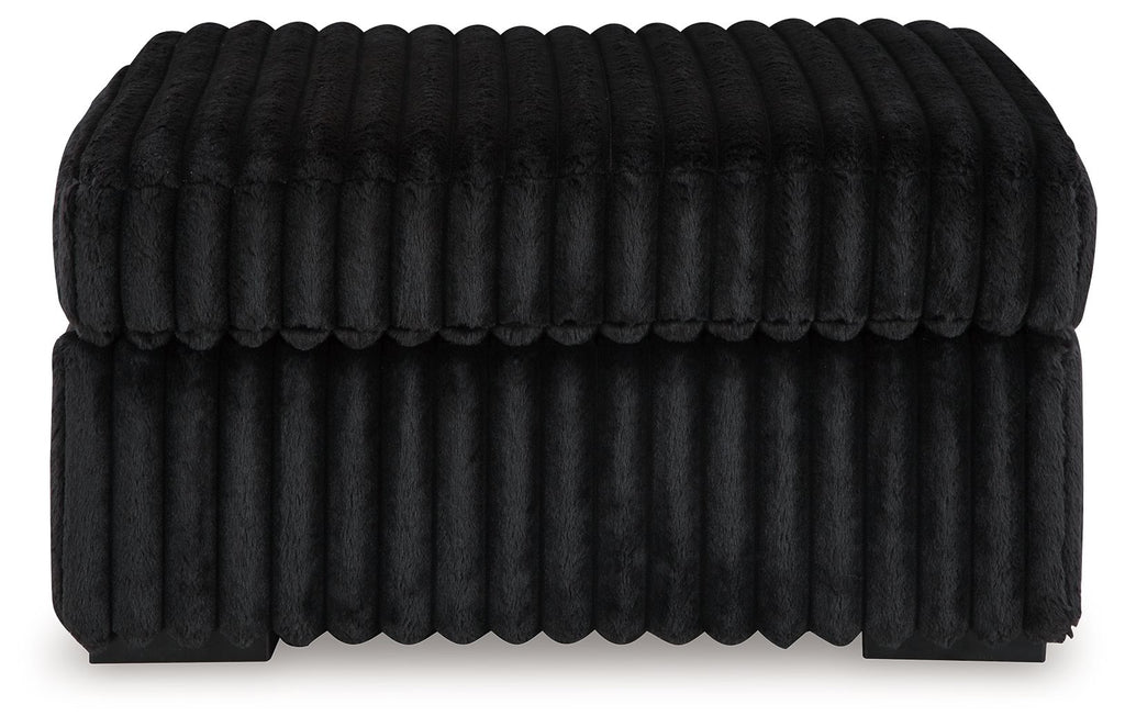 Midnight-madness - Onyx - Ottoman d'appoint surdimensionné