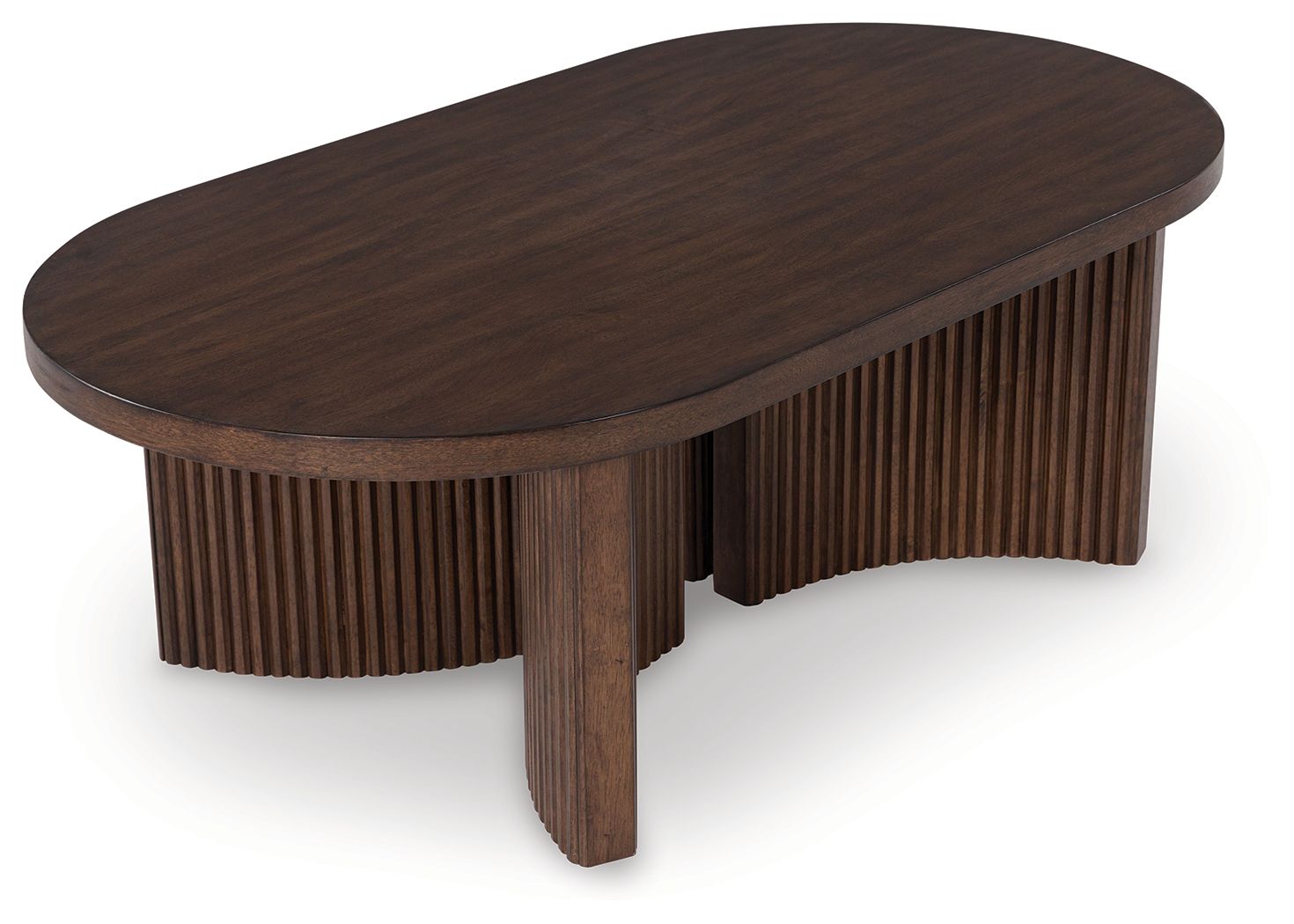 Korestone - Marron foncé - Table basse ovale