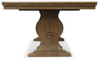 Sturlayne - Marron - Table à rallonge rectangulaire pour salle à manger