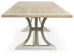 Shaybrock - Ensemble de table à rallonge rectangulaire pour salle à manger