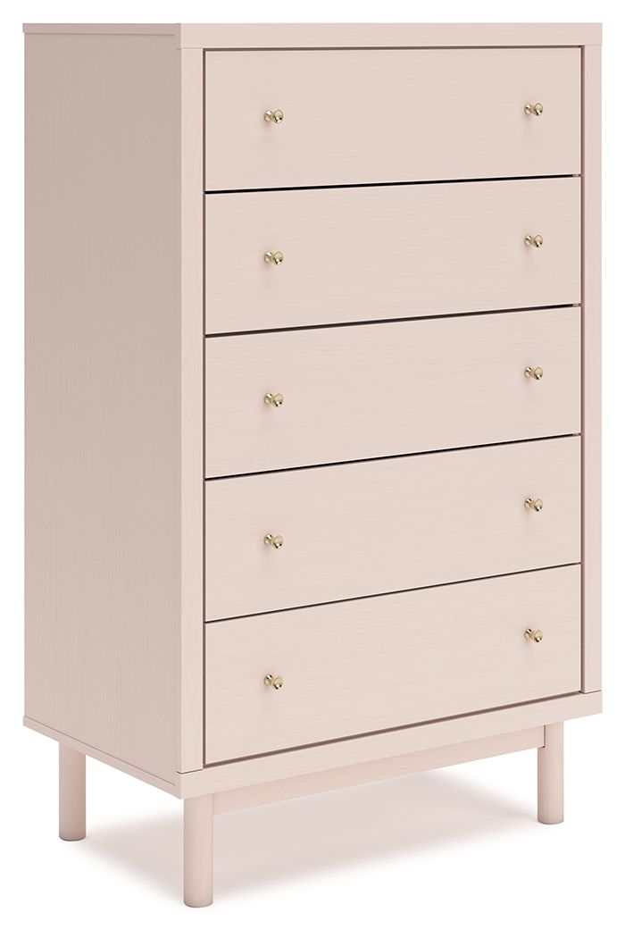 Wistenpine - Blush - Commode à cinq tiroirs