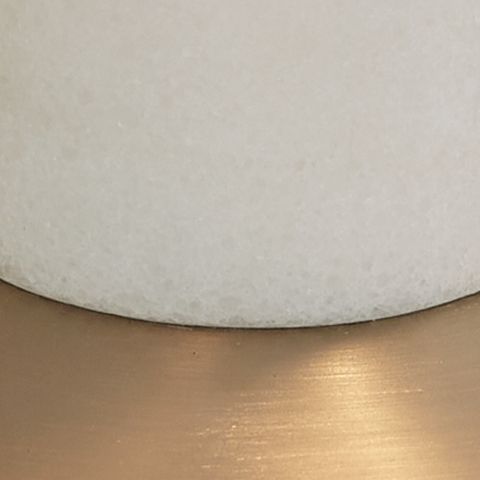 Rowleigh - Finition dorée / Blanc - Lampe de bureau en marbre