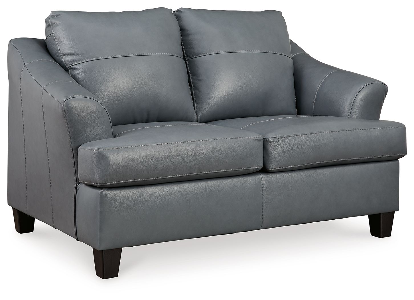 Gênes - Acier - Causeuse - Cuir assorti
