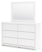 Mollviney - Blanc - Commode et miroir