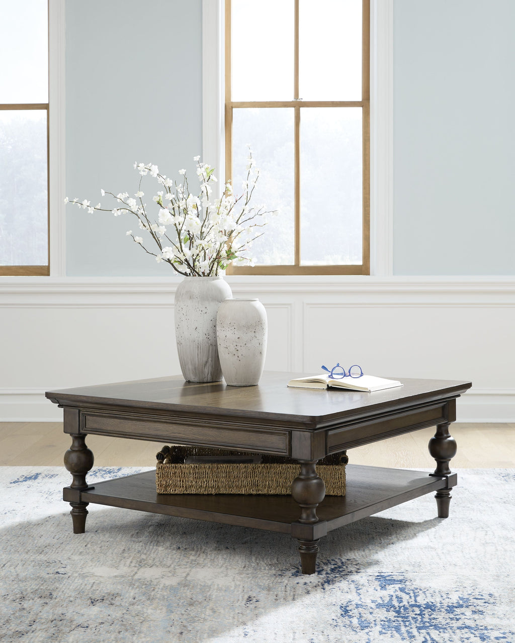 Veramond - Marron foncé - Table basse carrée