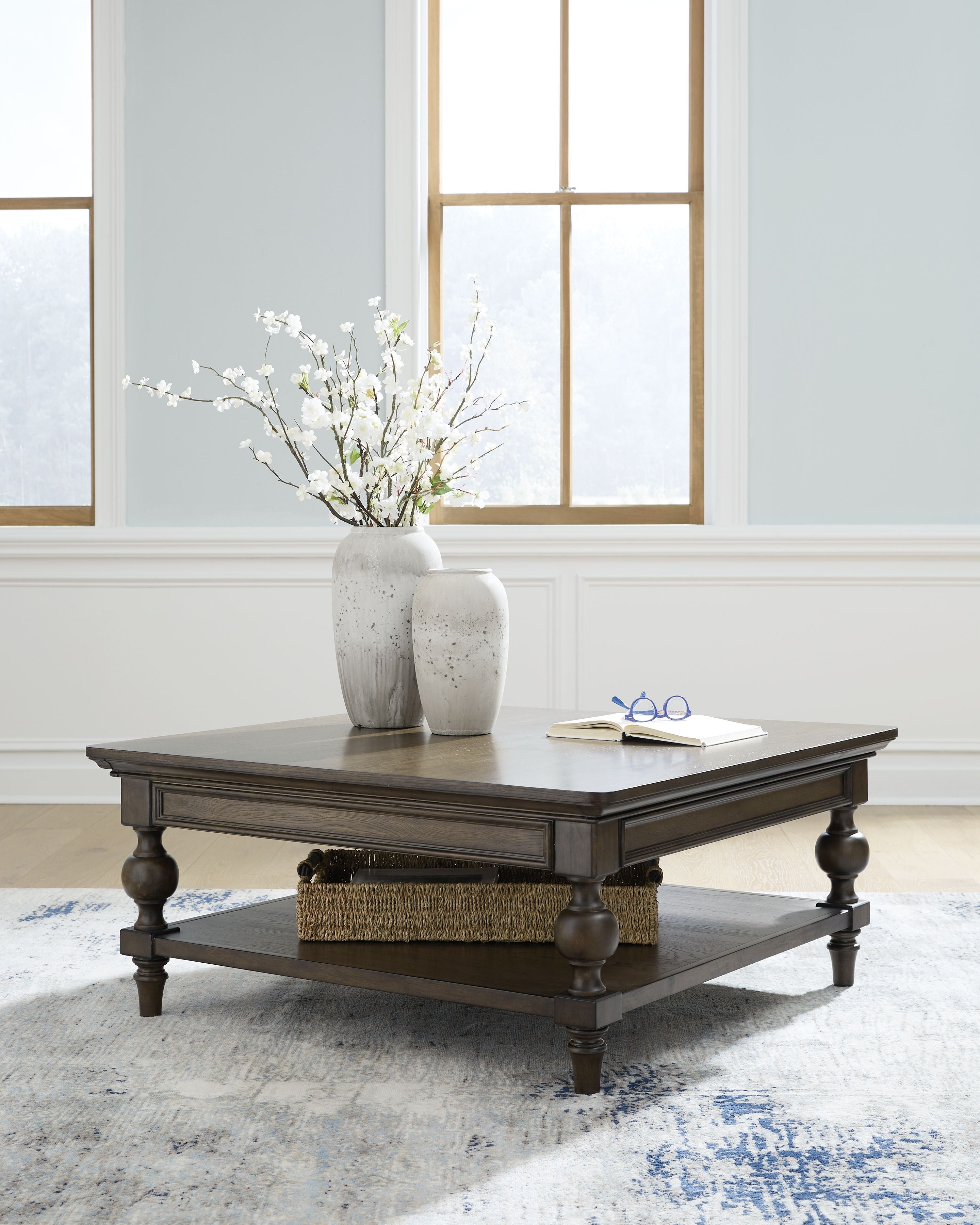 Veramond - Marron foncé - Table basse carrée